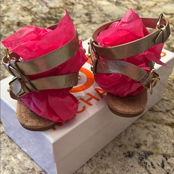 Gold Studded Gladiator Sandals - Picture 2 of 4